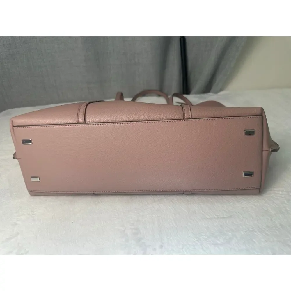 Tory Burch Perry Leather Large Tote Light Mauve‎ NWOT Classic Career